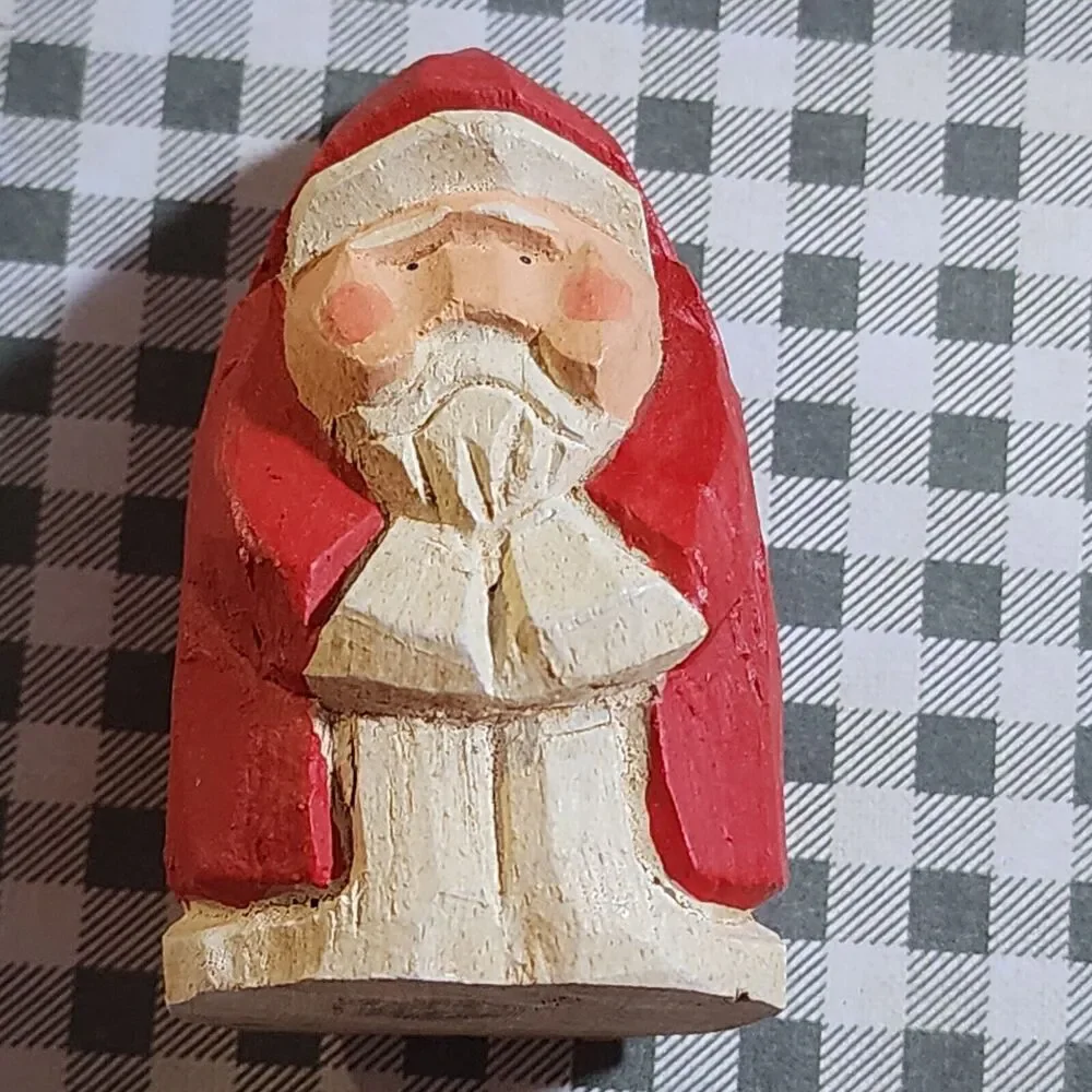 James Haddon Wood folk art Santa
